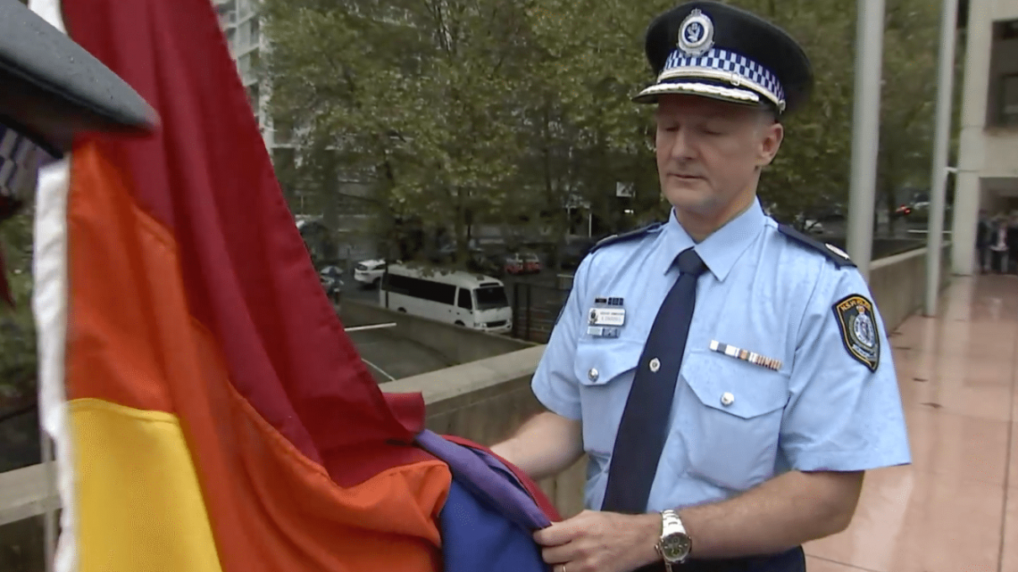 nsw police rainbow flag