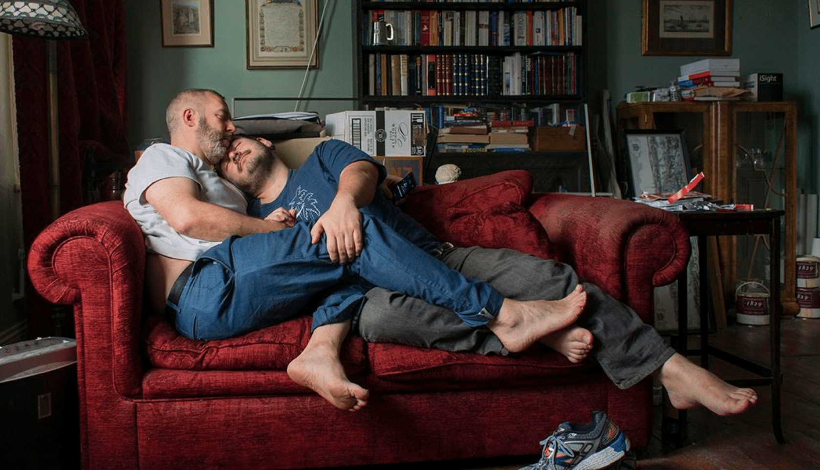 Photo of a gay couple cuddling wins London contest