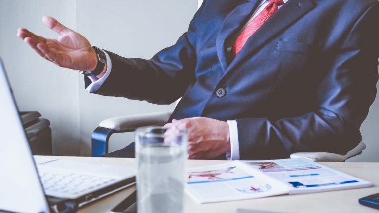 man in office research work managers