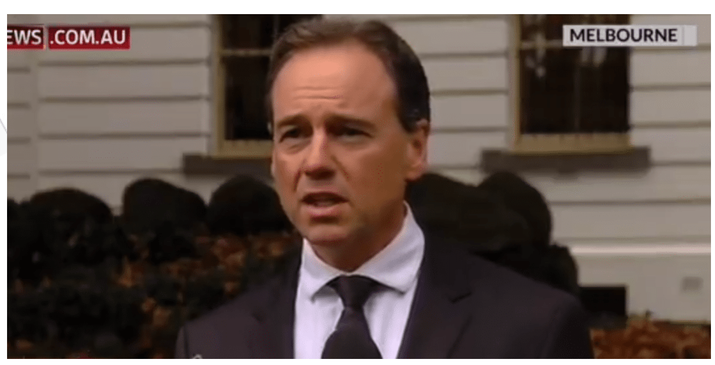 Greg Hunt defends free speech when questioned about Liberal’s gay conversion therapy push