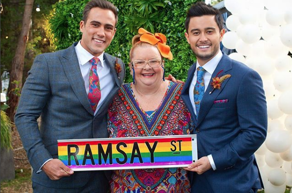 Neighbours’ first gay wedding will be officiated by Magda Szubanski