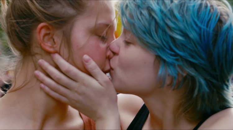 blue is the warmest colour lesbian kiss come out
