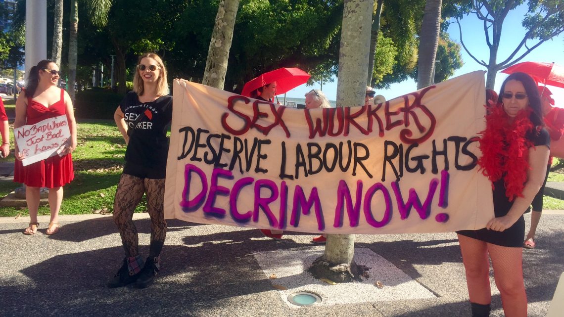 decriminalisation international whores day sex workers rally cairns