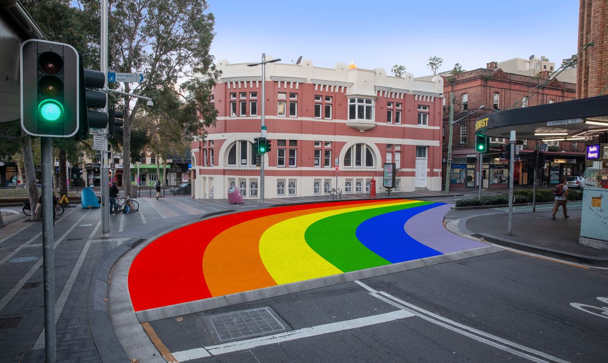 Sydney will soon have a new rainbow crossing at Taylor Square