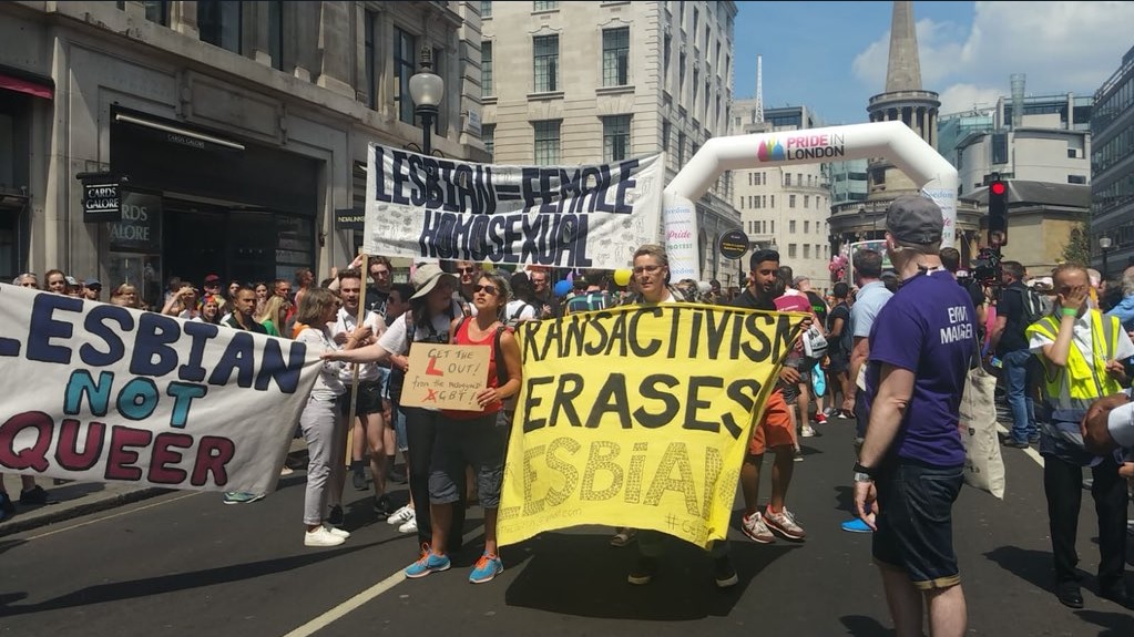 Anti-trans lesbians cop backlash after hijacking London Pride over the weekend