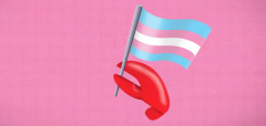 trans flag lobster emoji