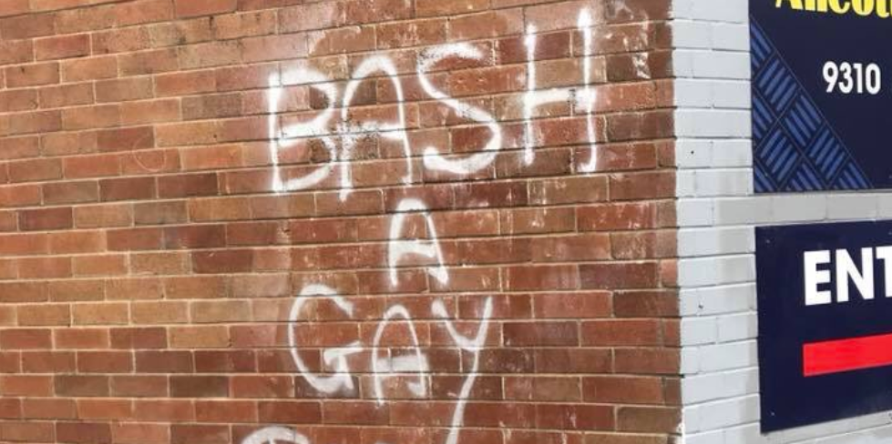 “Bash a gay today” graffiti pops up in Sydney again, one year after the postal survey
