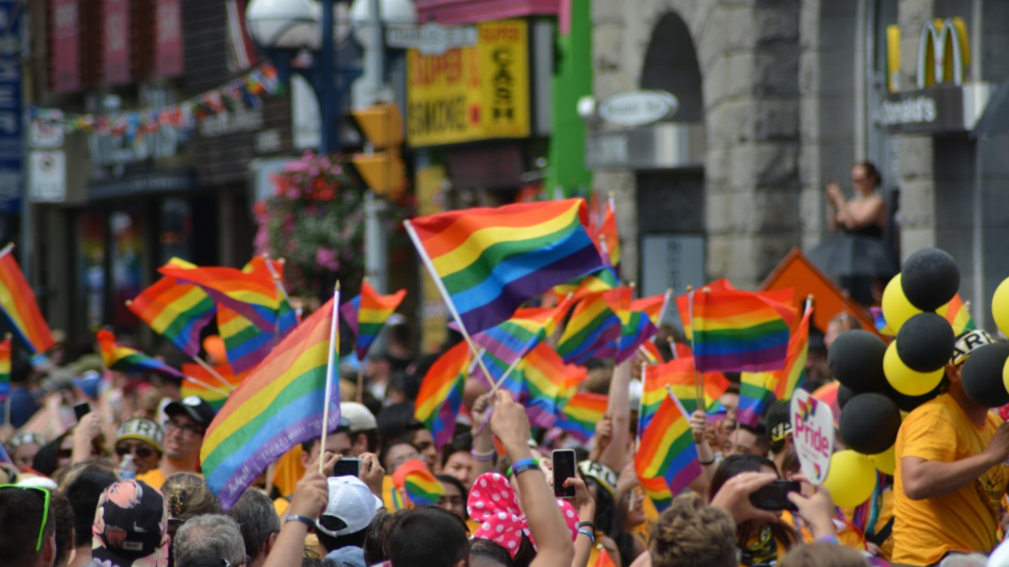 rainbow pride march flag religious