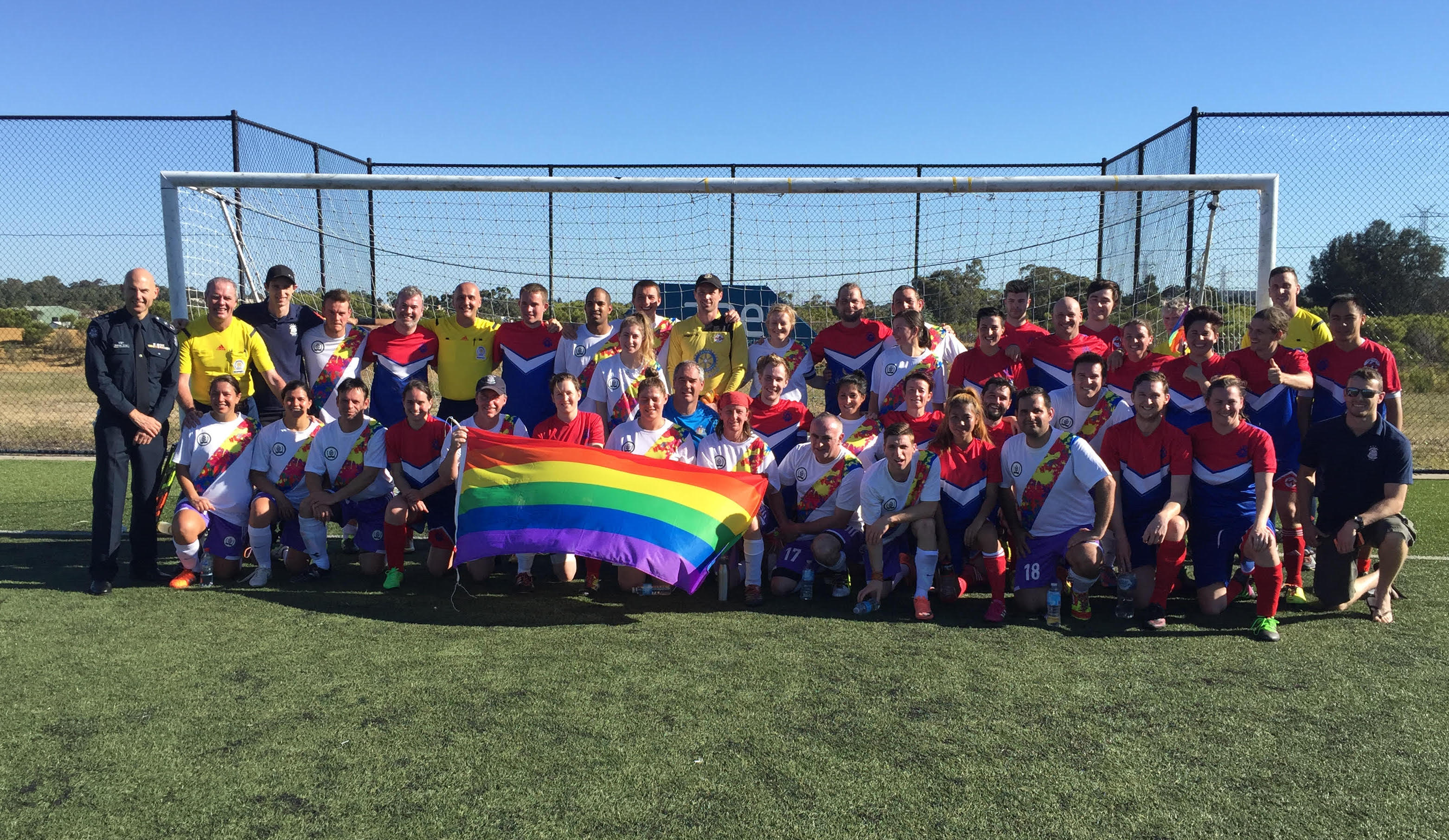 Football Pride match between Vic Police and Melbourne Rovers returns this weekend