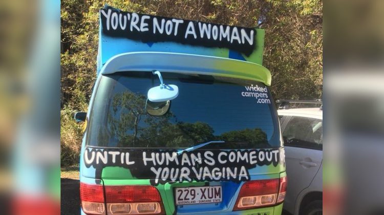 wicked campers banned transphobia
