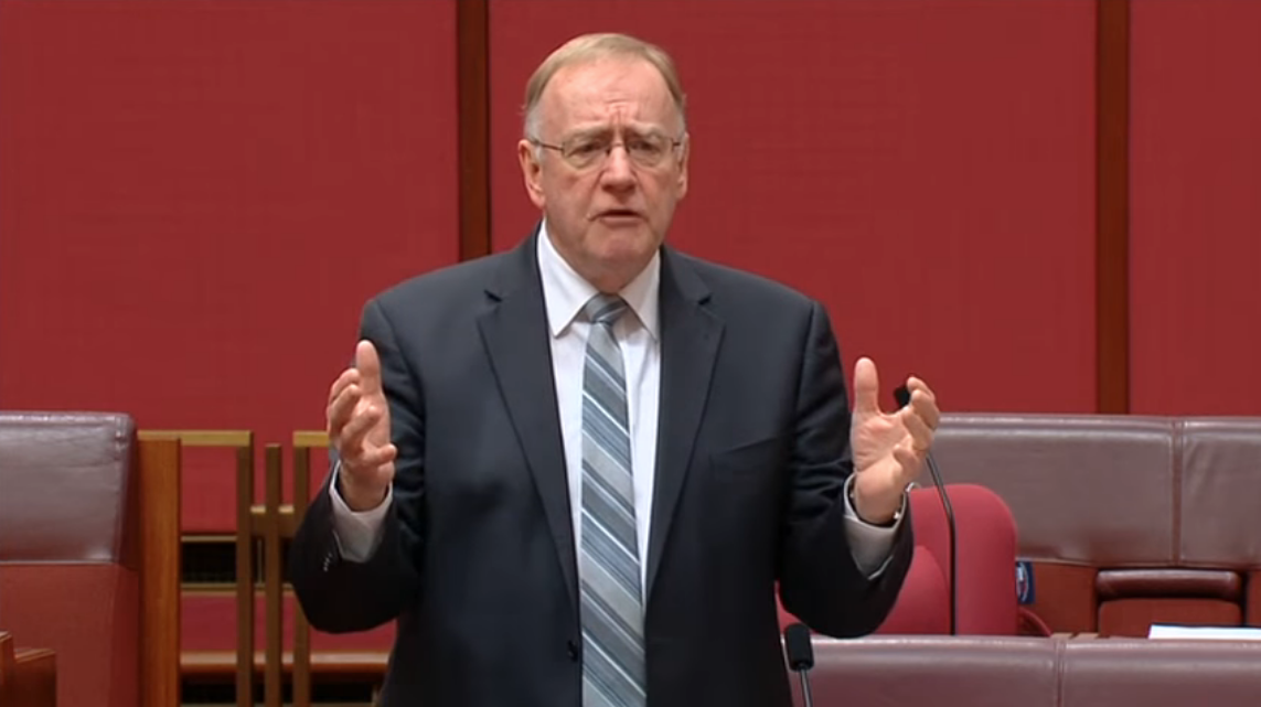 Senator Ian Macdonald says “majority of families” don’t want their kids to think about gay parents