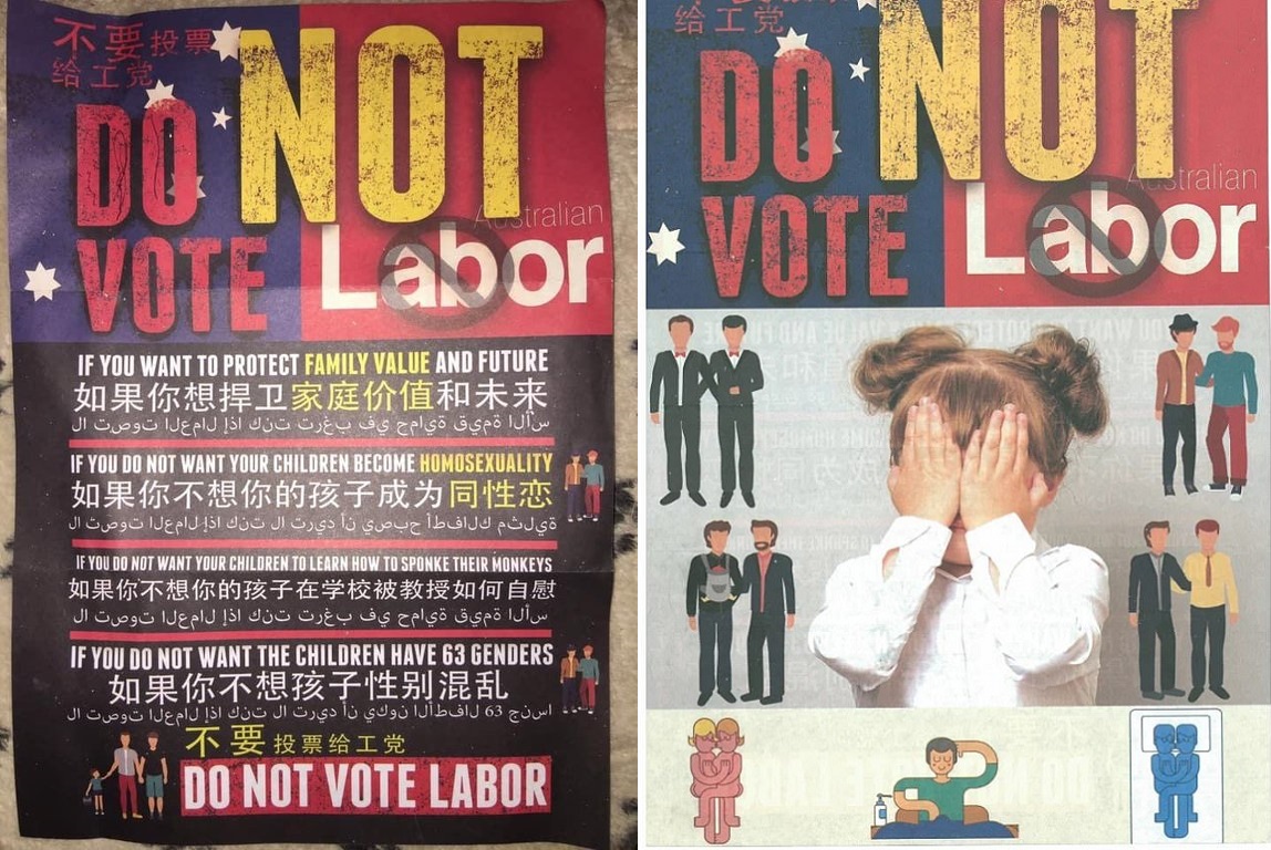 Homophobic, transphobic flyers distributed in Sydney ahead of NSW election