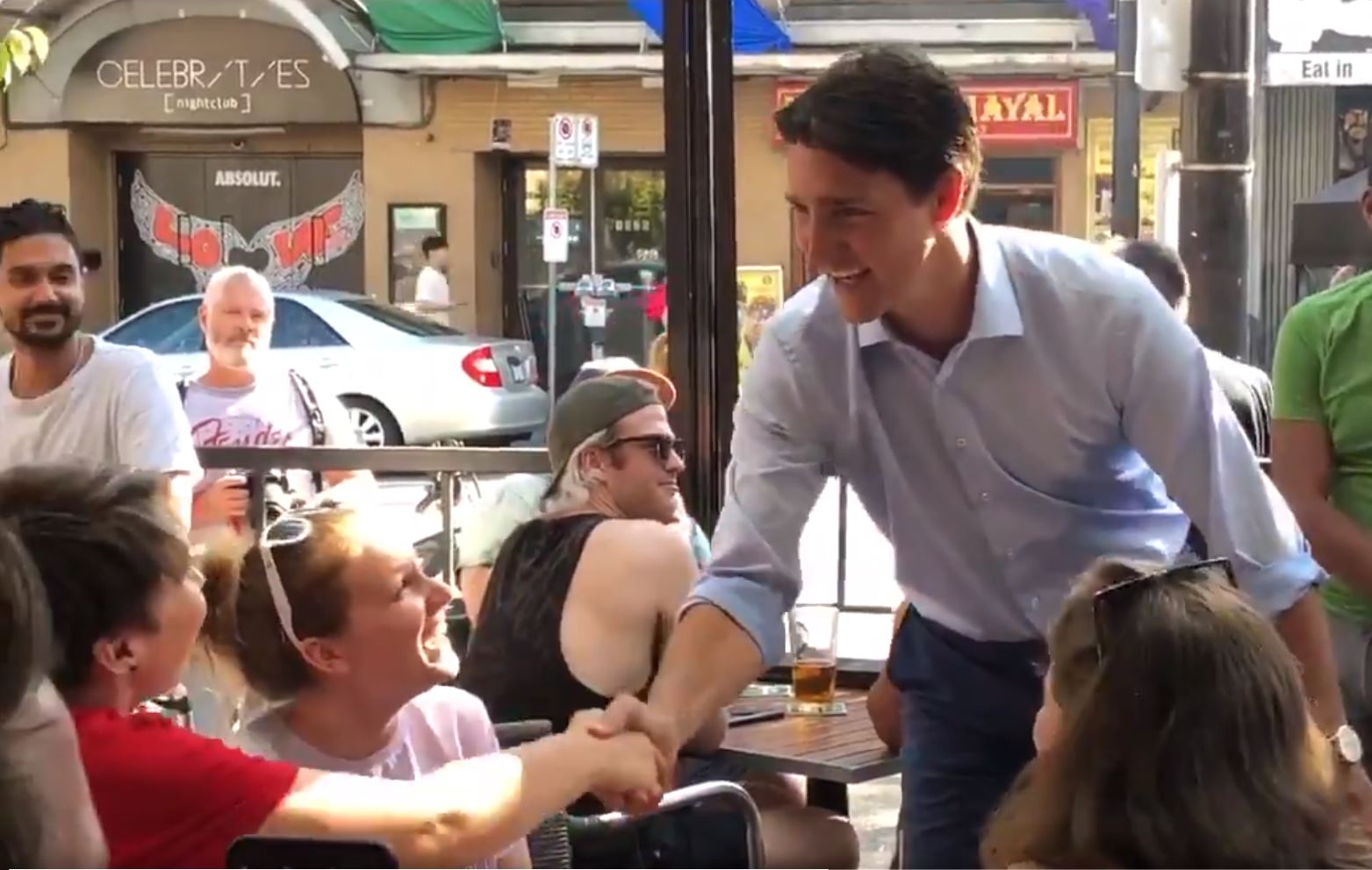 Watch Canadian PM Justin Trudeau surprise gay bar patrons for Vancouver Pride