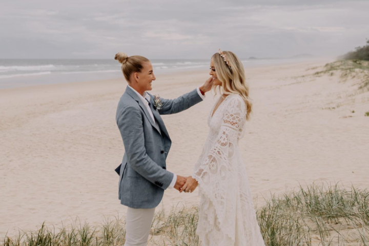 Rugby League Player Ali Brigginshaw Marries Partner Kate Daley