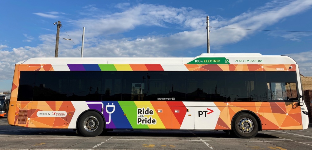 Melbourne’s First Fully Electric Bus Is Now A ‘Pride Bus’