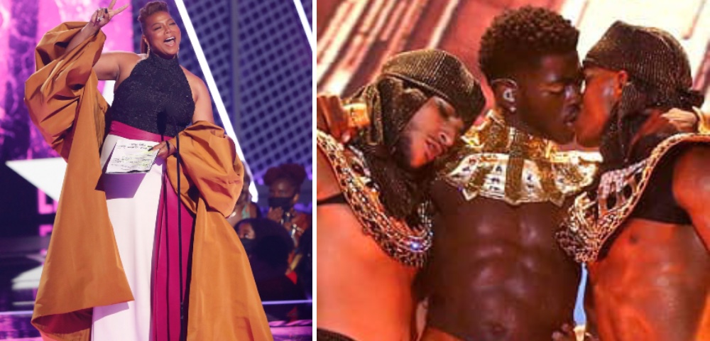 Queen Latifah ‘Comes Out’, Lil Nas X Locks Lips At BET Awards