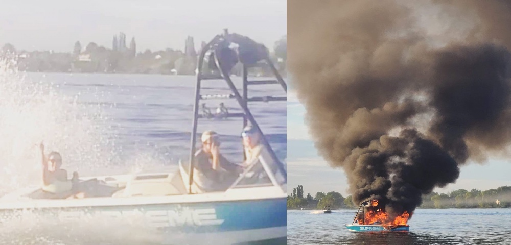Homophobes Harass People Flying Pride Flags, Then Their Boat Goes Up In Flames