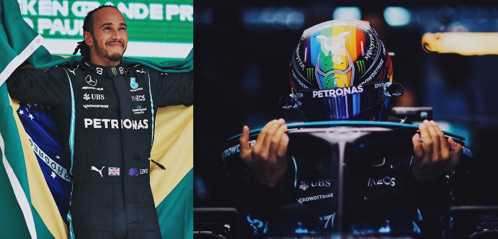 Lewis Hamilton Adds Rainbow Flag To His Helmet At Qatar Grand Prix