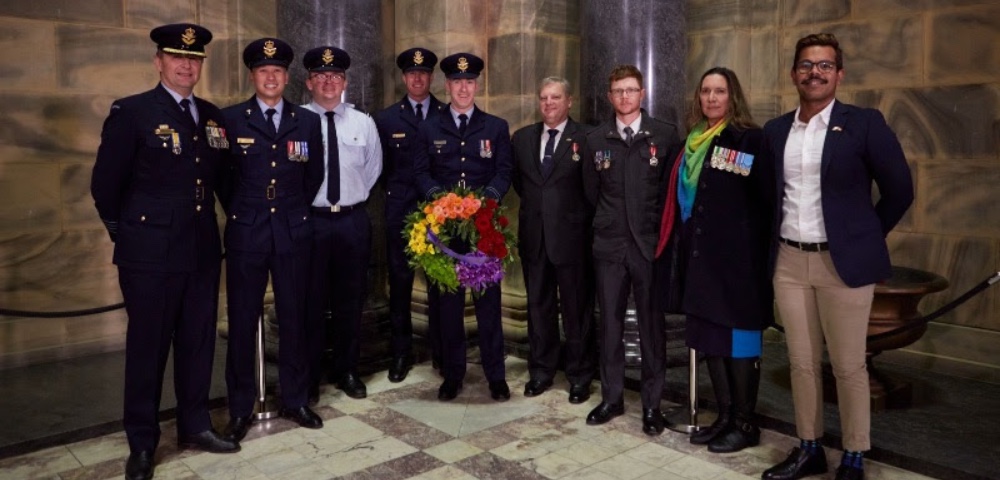LGBT Veterans Honoured On Anzac Day At Shrine Of Remembrance In Rainbow Wreath Ceremony