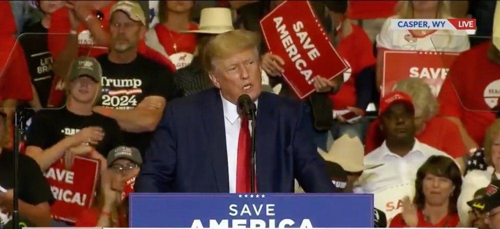 Donald Trump Makes Bizarre Transphobic Comment During Wyoming Speech