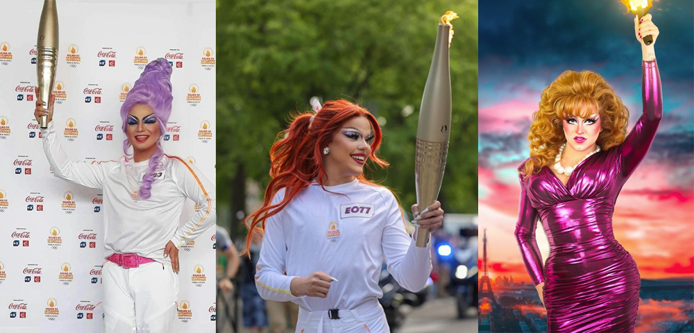 Nicky Doll & French Drag Queens Carry Torch Ahead of Paris 2024 Olympics