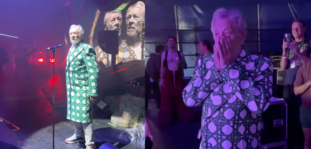Sir Ian McKellen Teary After Joining Scissor Sisters At Glastonbury