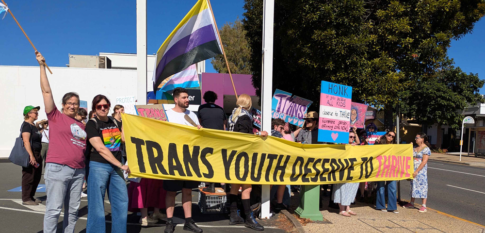 Trans Justice Group Rally Outside QLD Health Ministers Office