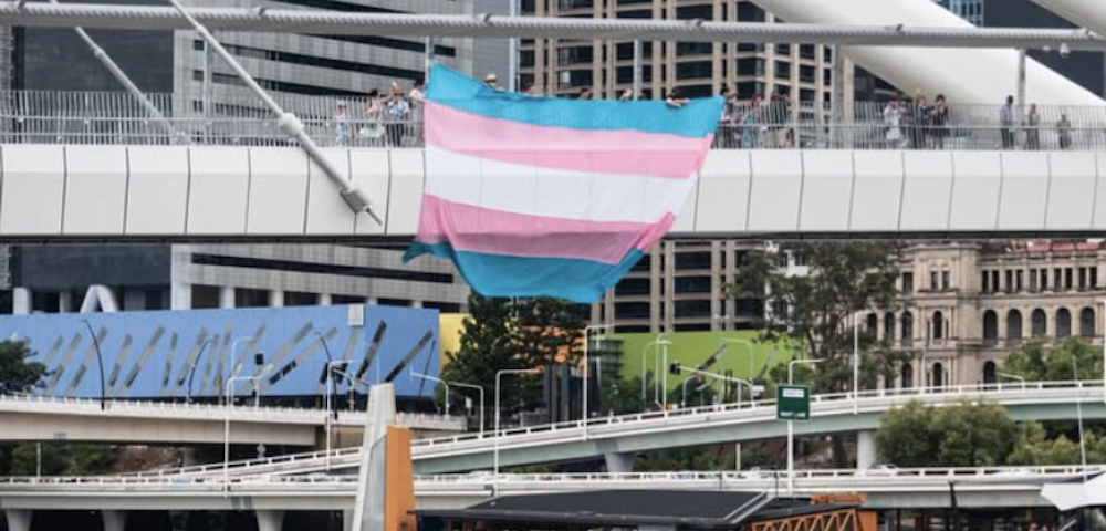 Brisbane Community Fly Trans Flag To Mark Trans Awareness Week