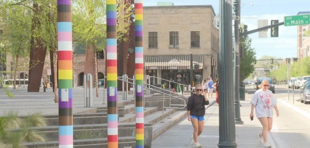 Pride Flags Are Banned In Idaho. The City Of Boise Erected Pride Poles In Retaliation