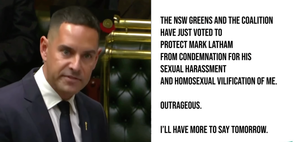 Alex Greenwich Calls Out Coalition And Greens For Failing To Vote To Condemn Mark Latham