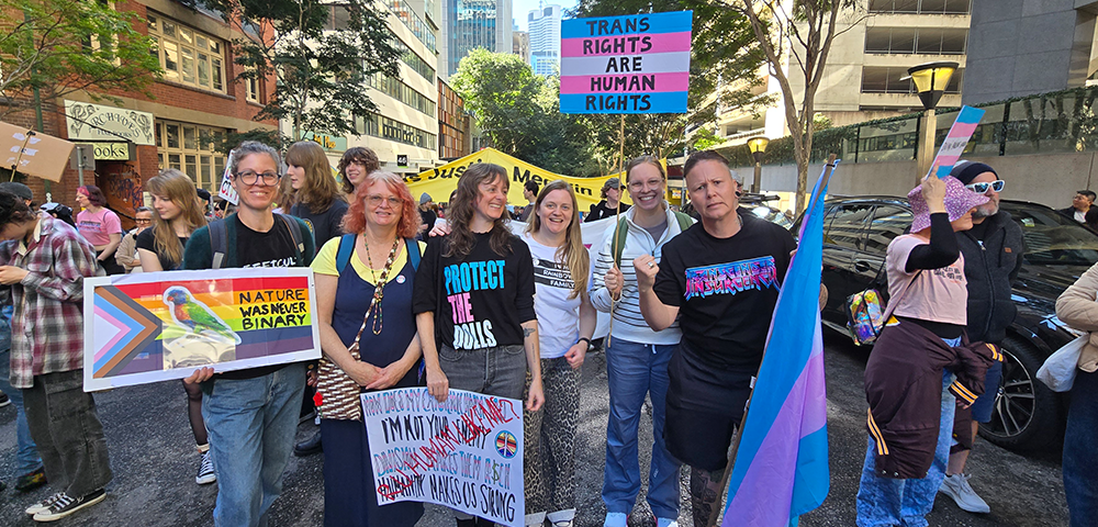 'Incredible' Turn Out At Brisbane Counter Protest To Anti-Trans Rally