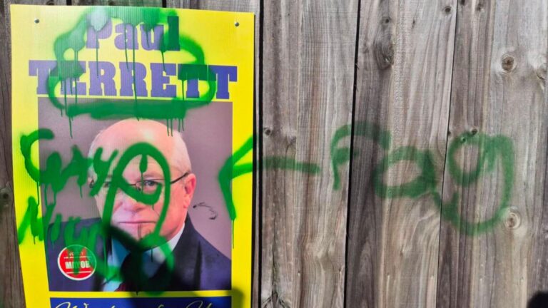 Homophobic Slur Graffiti Defaces Tasmanian Councillor's Sign